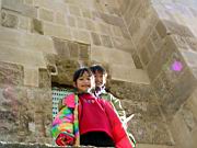 05 Two cute Lan's children playing on the castle walls.JPG